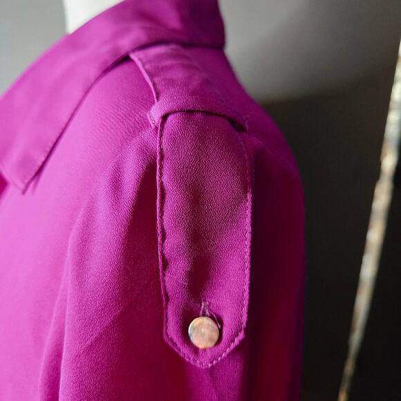 Kut from the Kloth full zip front blouse Medium purple - Picture 9 of 16